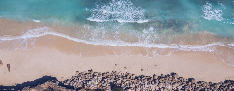 Playa desde una vista cenital