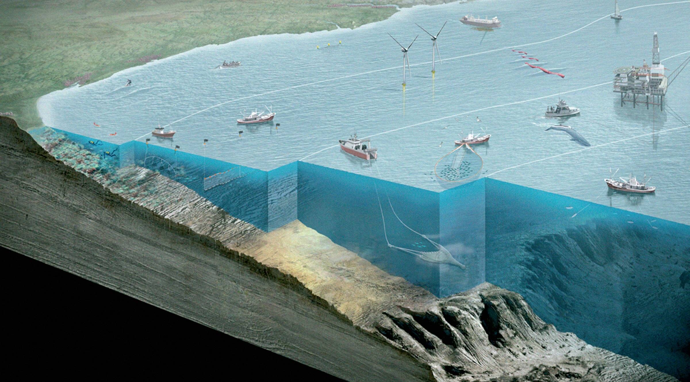 mesh-atlantic-dibujo-barcos–gestion-ambiental-mares-costas-azti planificación espacial marina