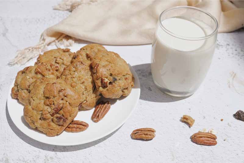 Bolleríi y galleteria saludables con vaso leche